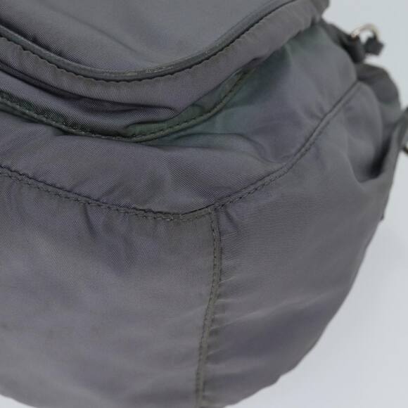 PRADA Shoulder Bag Nylon Gray - Picture 8 of 9